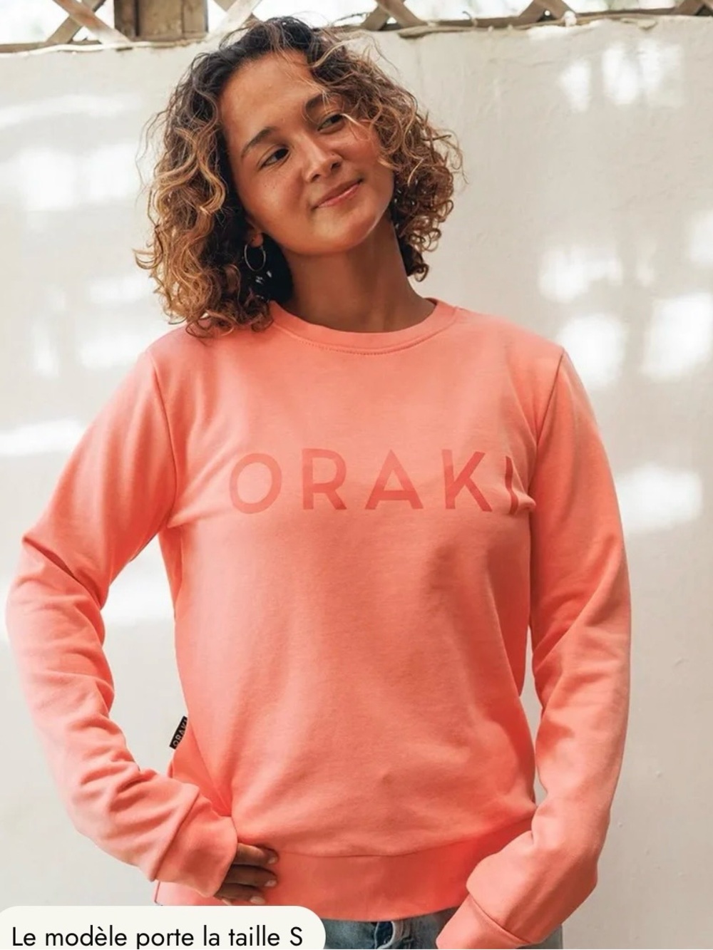 Oraki Coral Pink Logo Sweatshirt